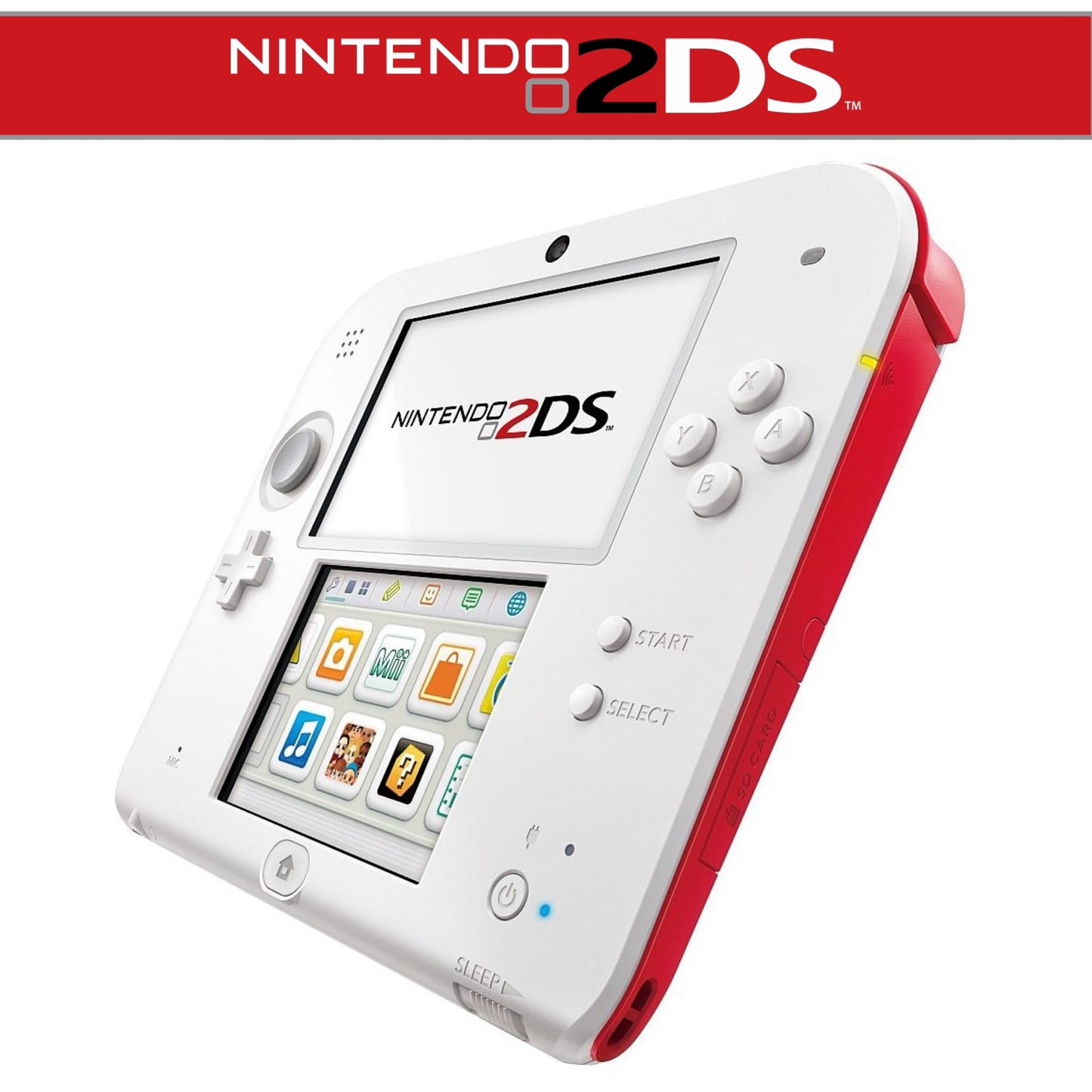 2DS Handheld-Konsole Rot/Weiß in OVP