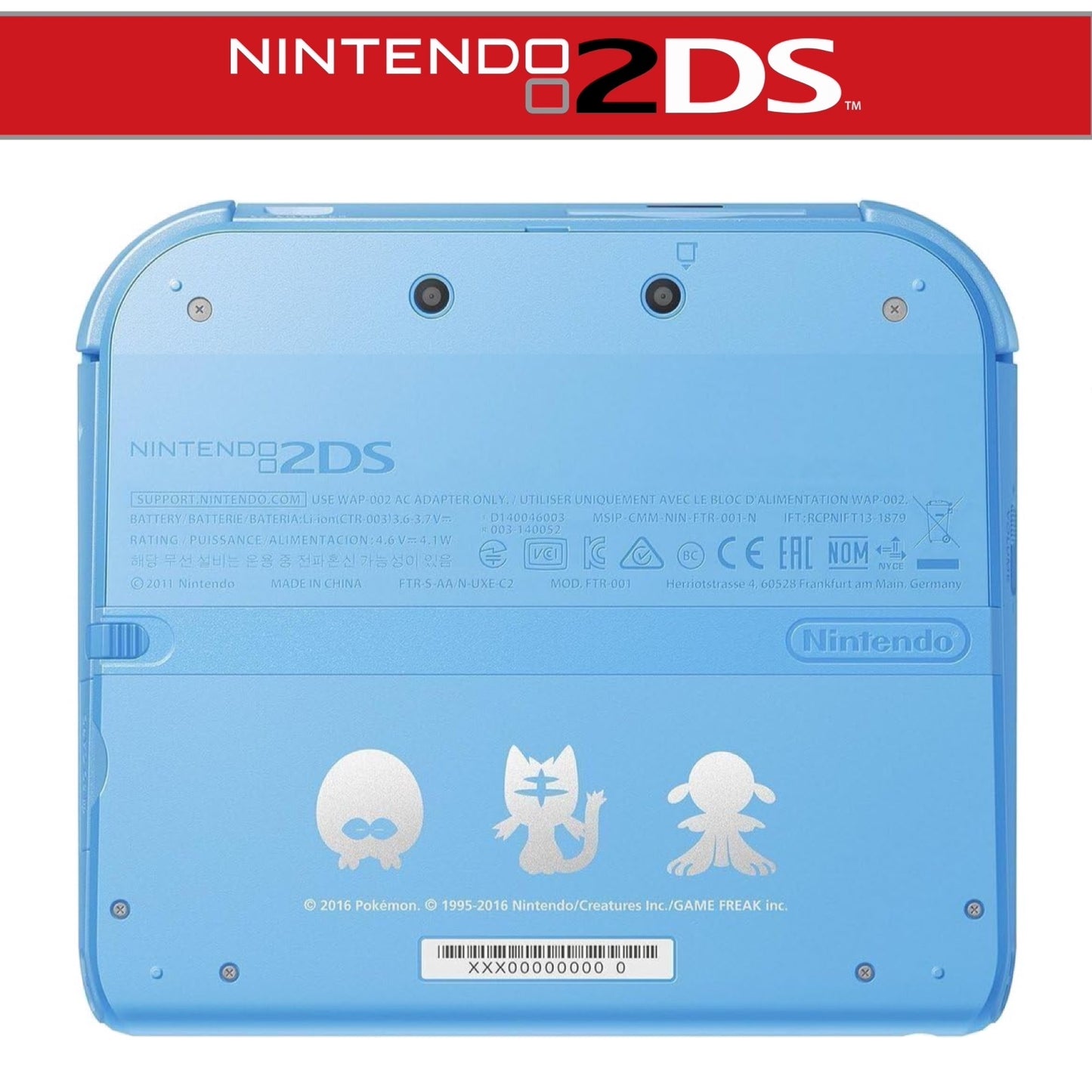 2DS Handheld-Konsole Hellblau inkl. Pokémon Mond in OVP