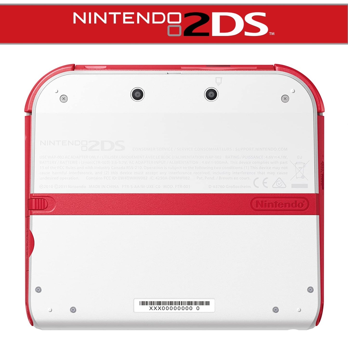 2DS Handheld-Konsole Rot/Weiß in OVP
