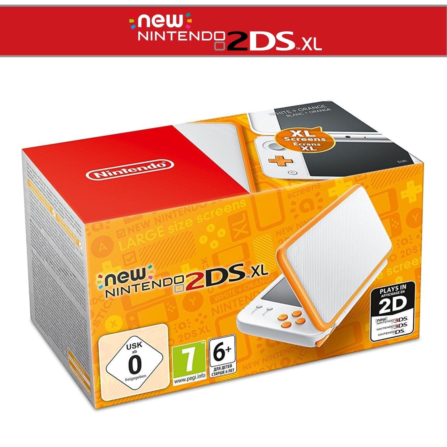New 2DS XL Weiß/Orange in OVP
