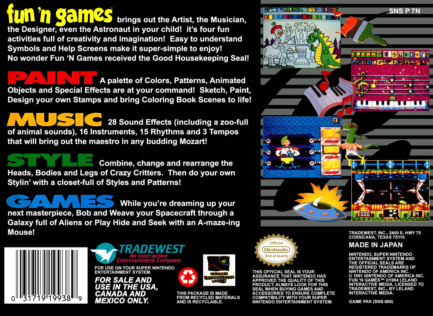 Fun' n Games - Paint Games Music Style