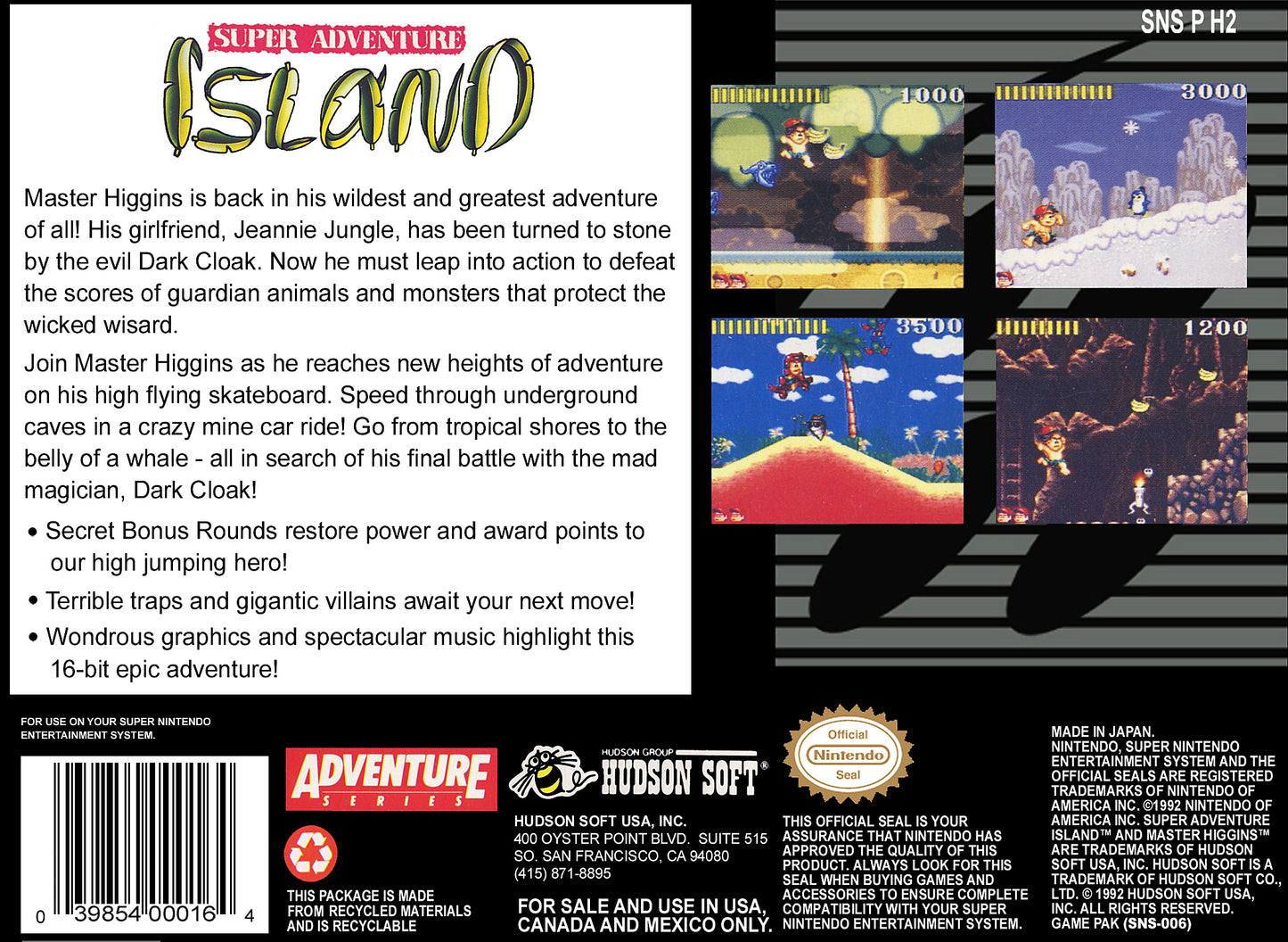 Super Adventure Island - NTSC