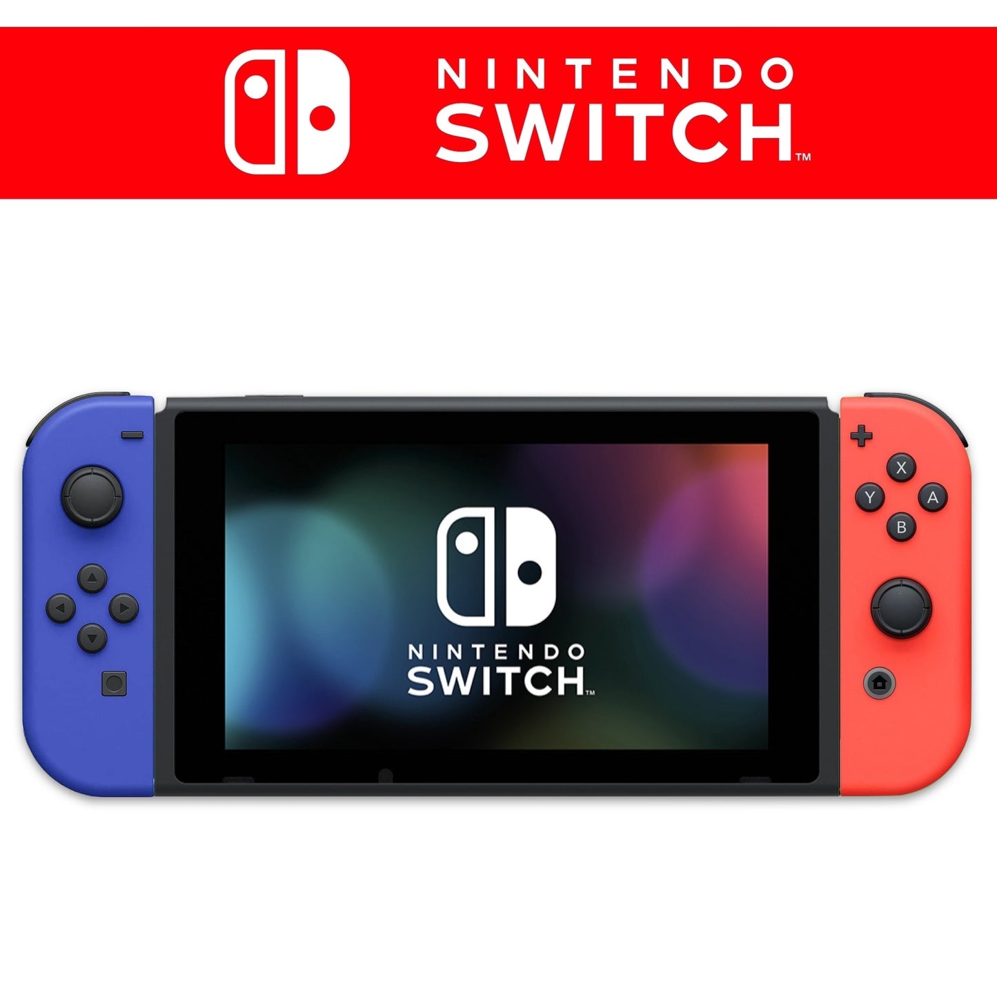 Konsole Blau / Neon-Rot