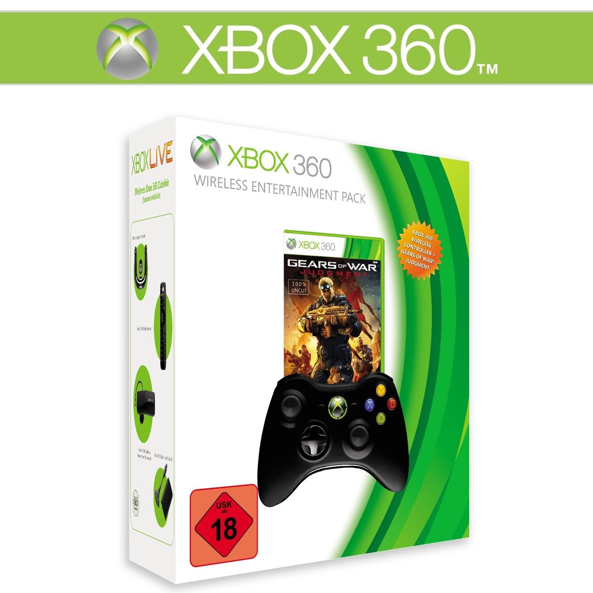 gears of war xbox controller Wireless Entertainment Pack OVP (Controller + Gears of War Judgment) für XBOX 360 – GAMES-WORLD4YOU