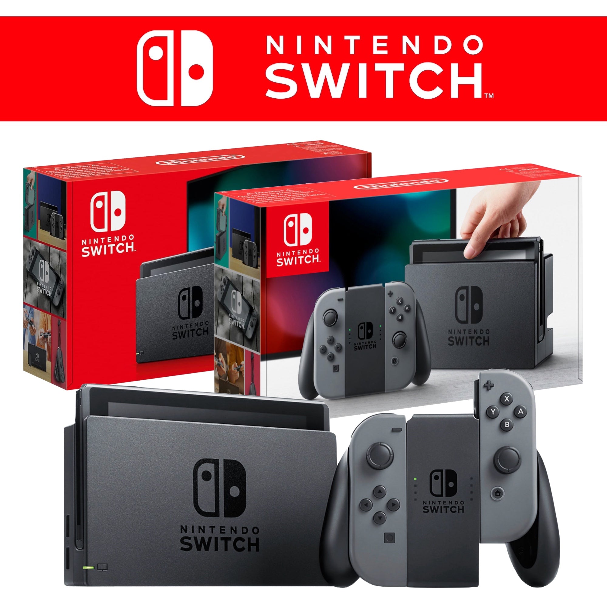 Nintendo Switch Konsole Grau (neue Edition) – myToys Nintendo Switch Konsole Grau (neue Edition) – myToys
