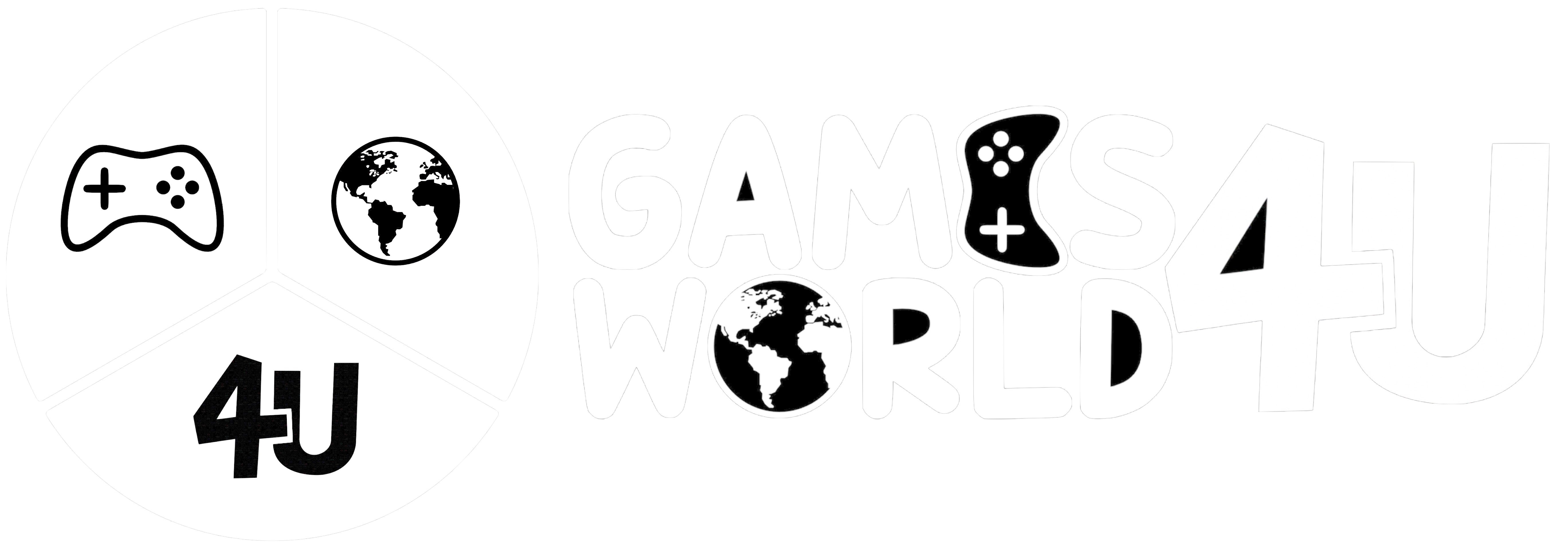 Logo von GAMES-WORLD4YOU 4U, zeigt ein lebendiges Design, das die Gaming-Community und das Erlebnis symbolisiert.
