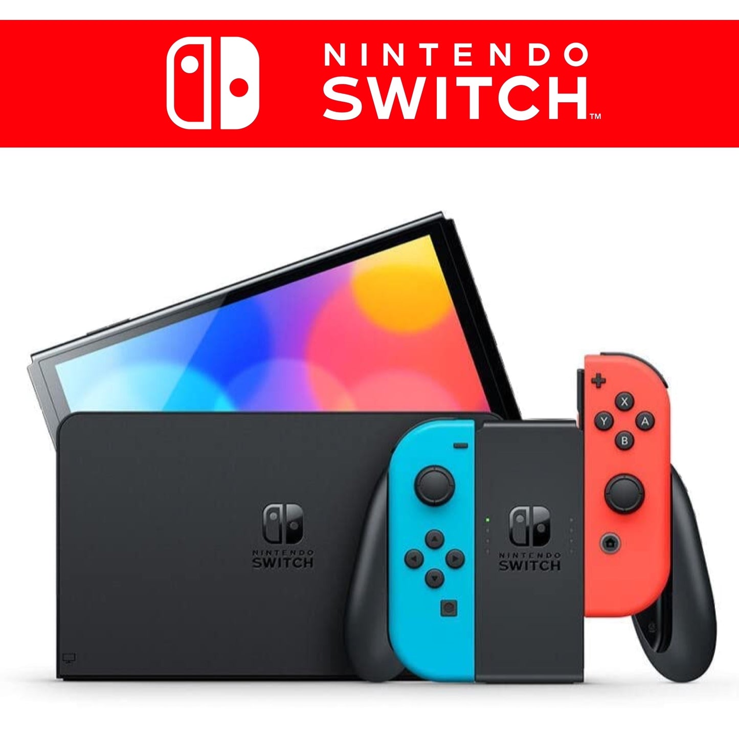 Konsole OLED Neon-Rot / Neon-Blau
