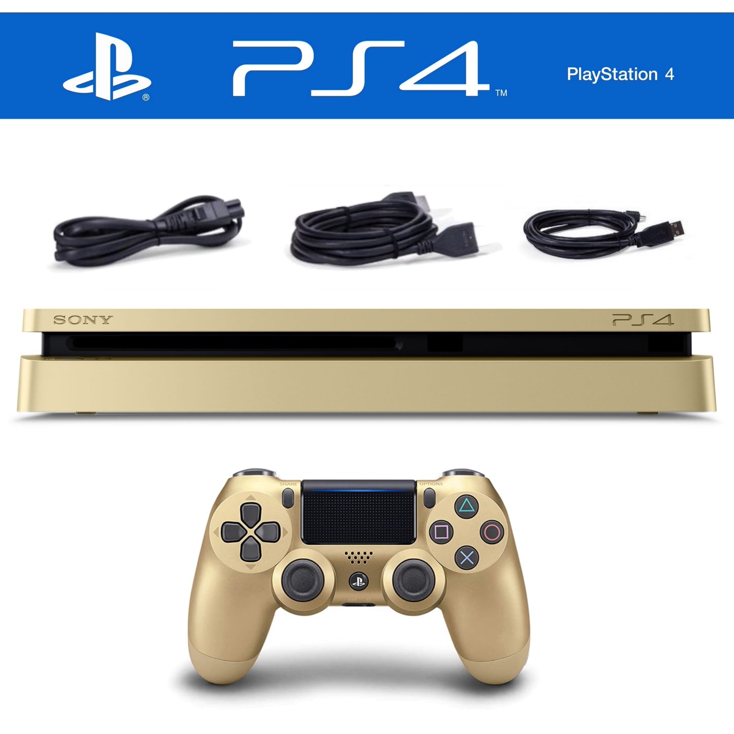 Slim Konsole Gold inkl. ORIGINAL Controller