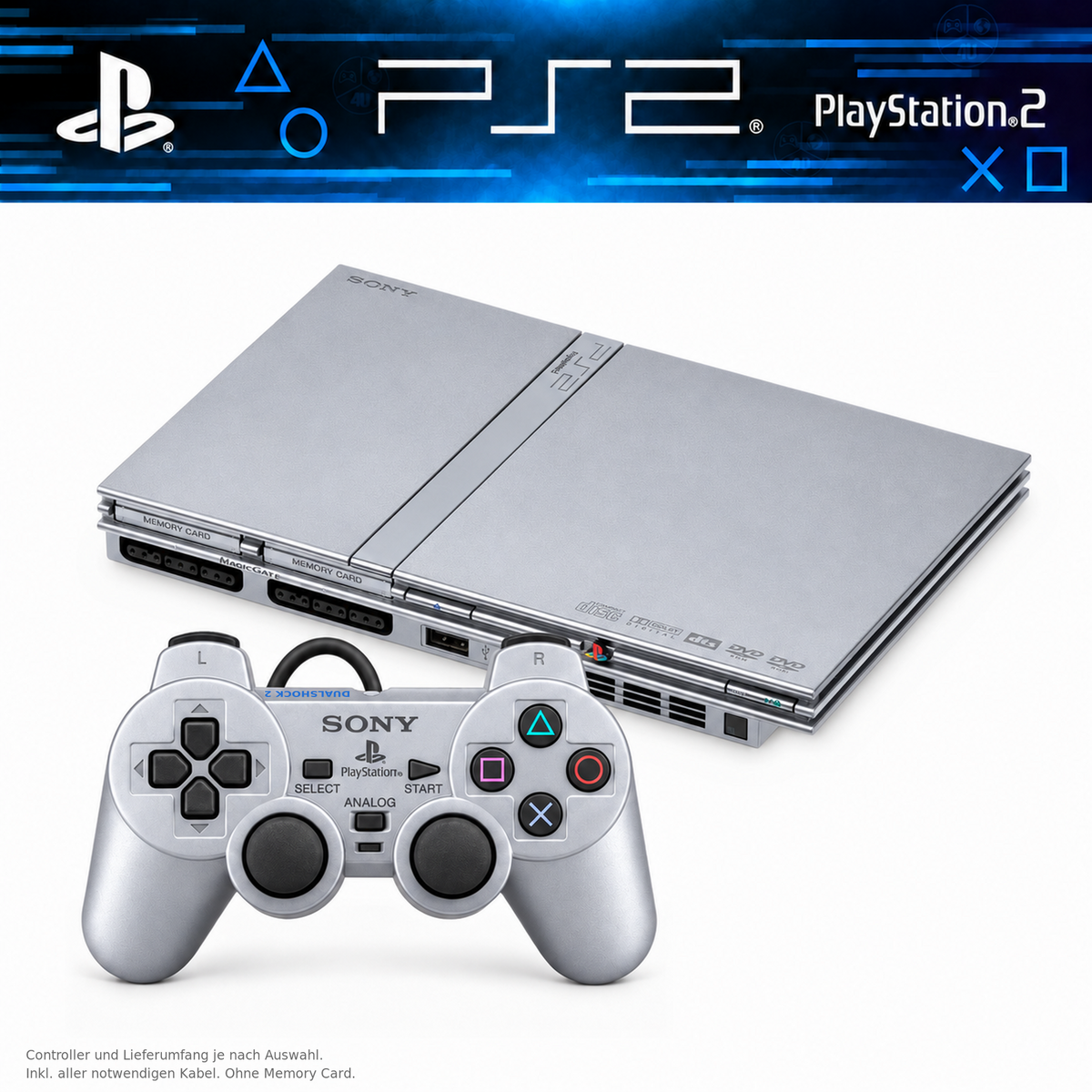 Slim Konsole silber inkl. Controller in OVP