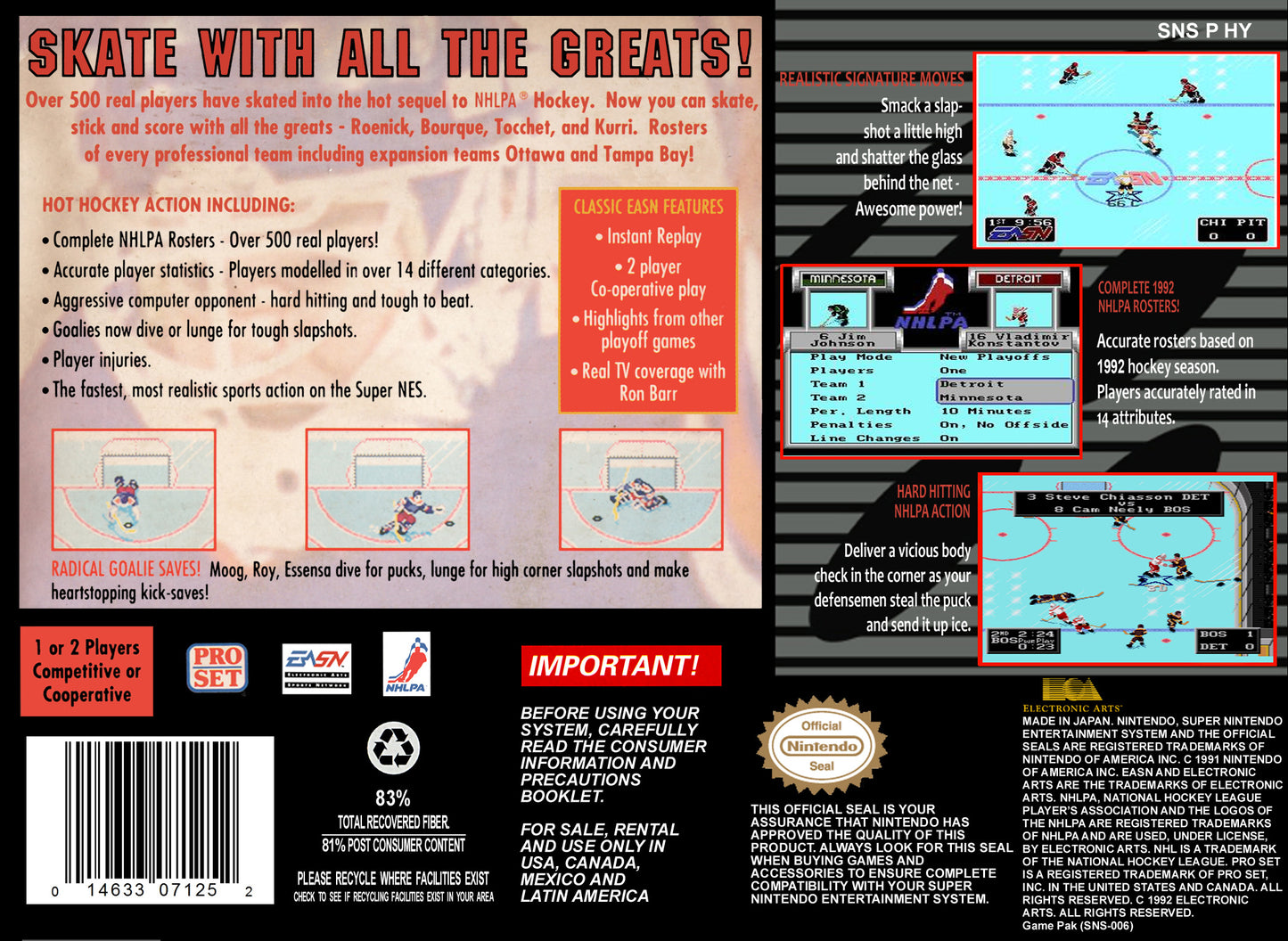 NHLPA Hockey 93