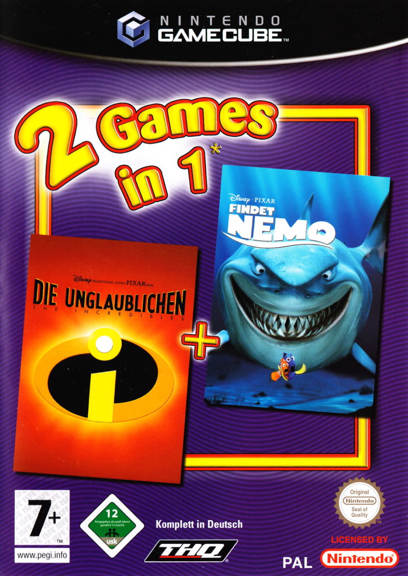 2 Games in 1 - Die Unglaublichen / Findet Nemo für Nintendo GameCube –  GAMES-WORLD4YOU