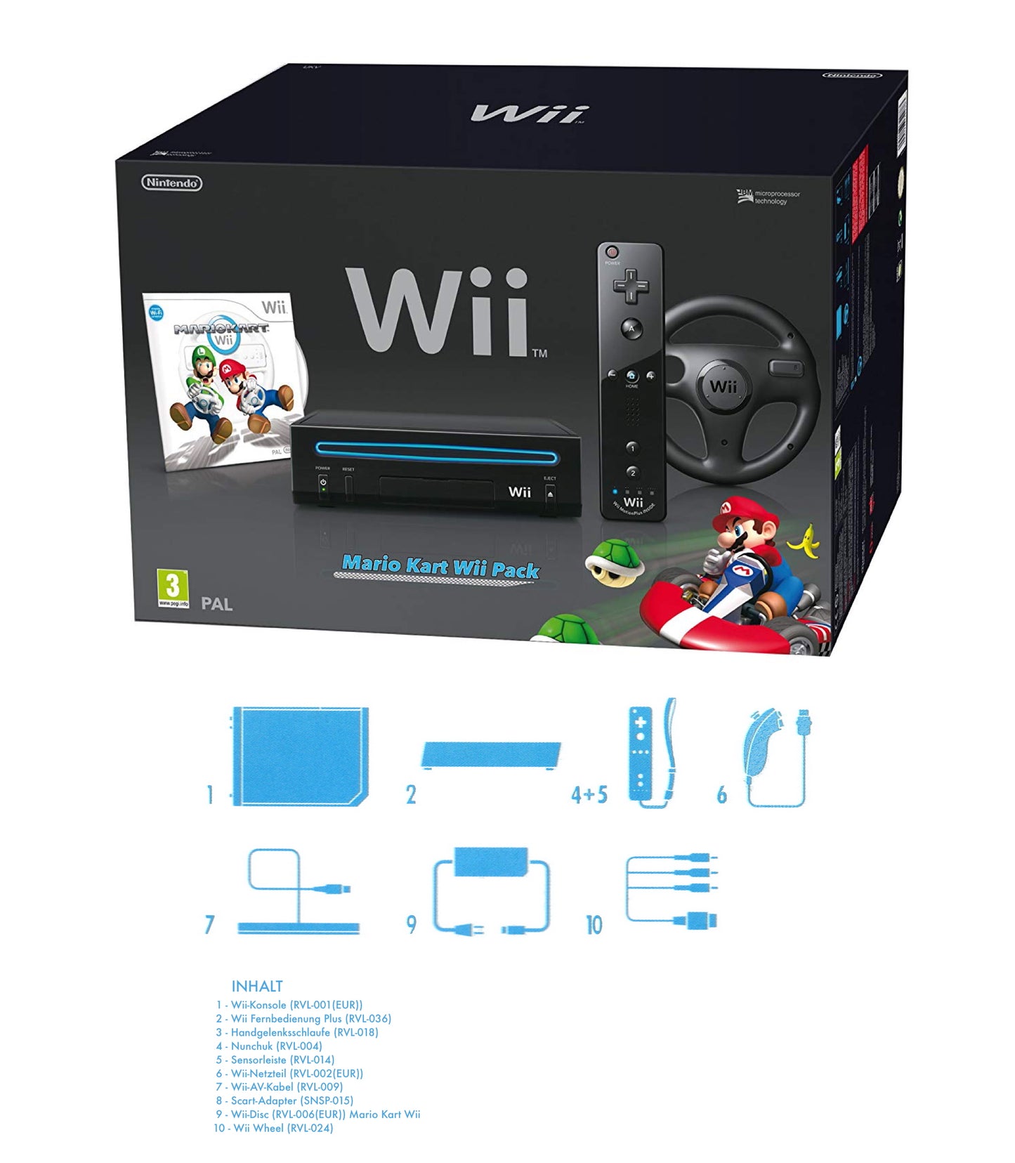 Wii "Mario Kart Pack" inkl. Controller & Mario Kart
