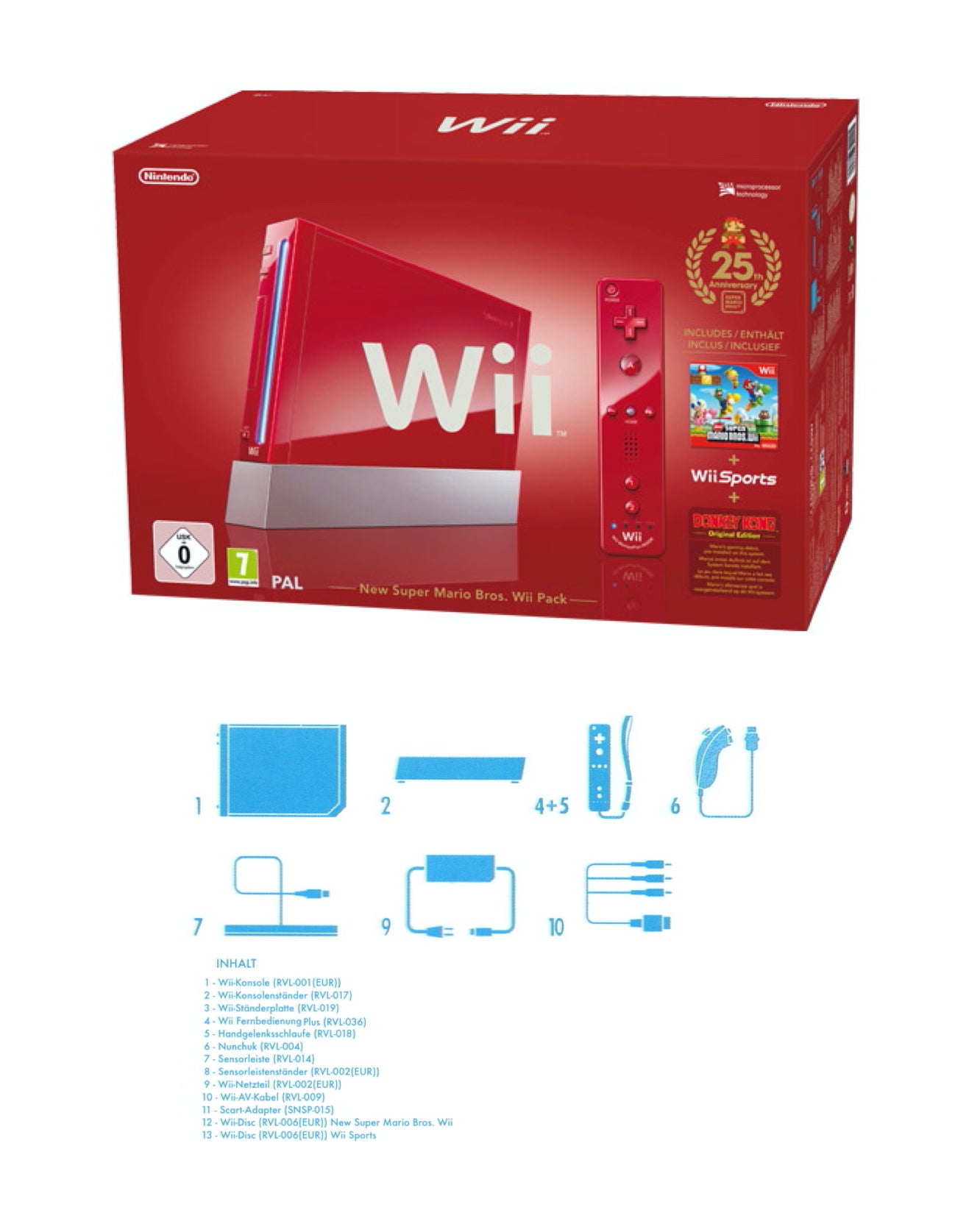 Wii "New Super Mario Bros. Pack" inkl. Controller & New Super Mario Bros.
