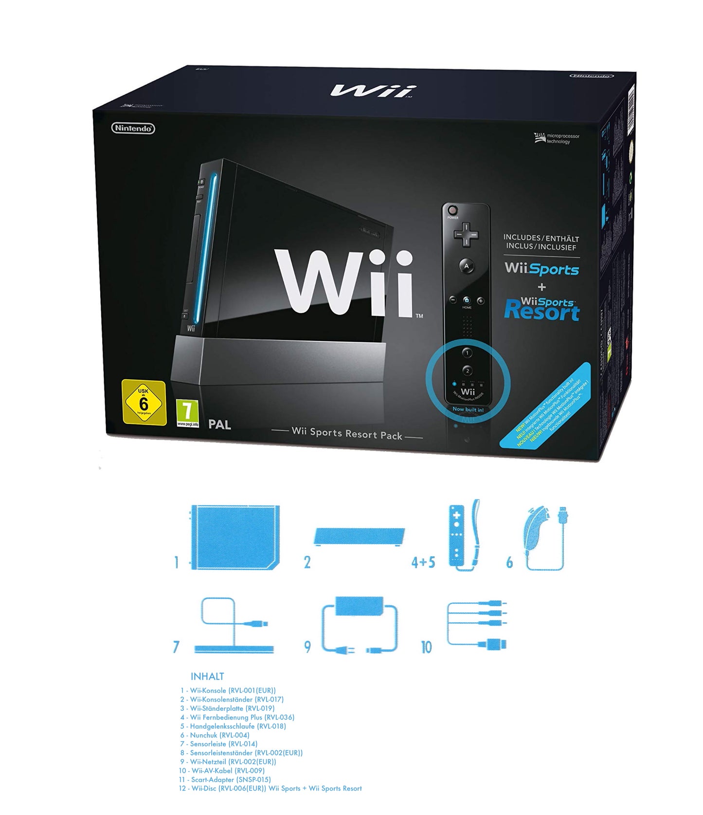 Wii "Sports + Sports Resort Pack" inkl. Controller, Sports & Sports Resort