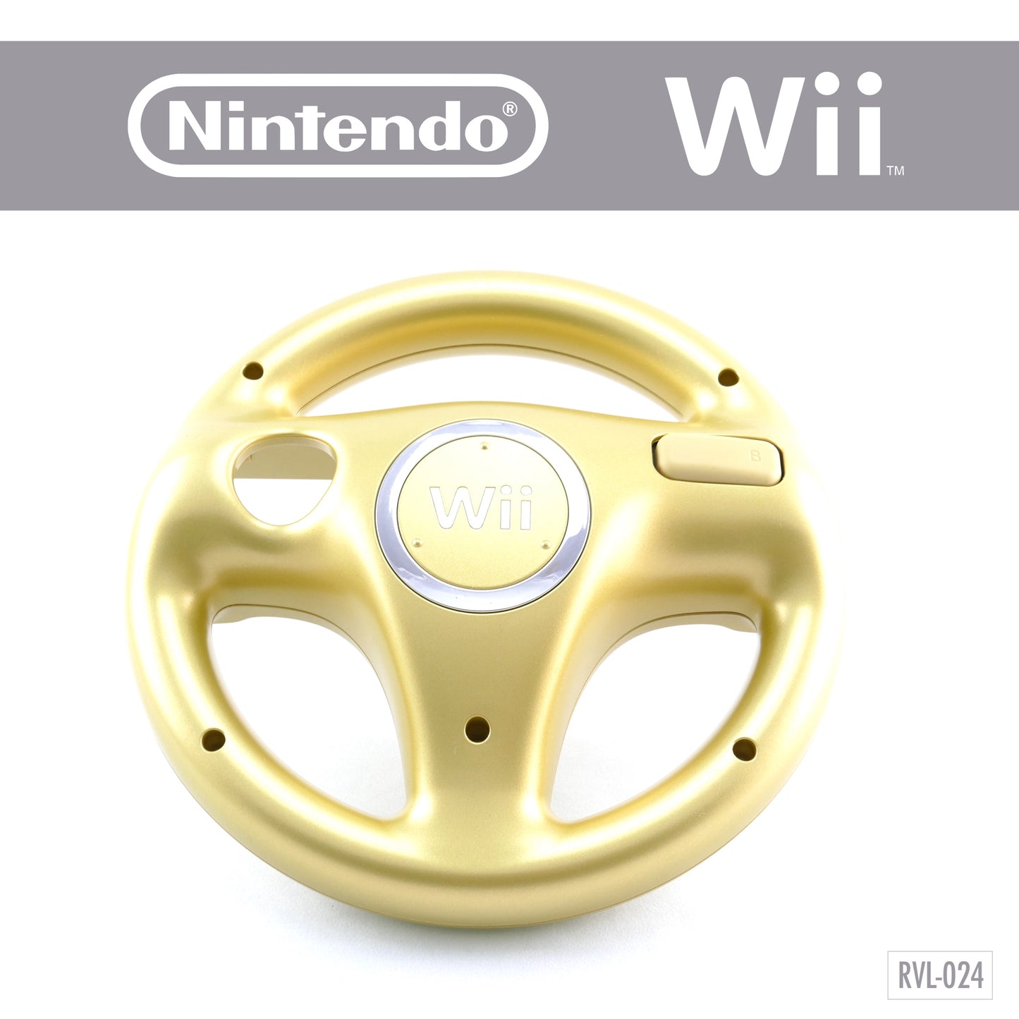 Original Wii Wheel / Lenkrad (Schwarz / Weiß)