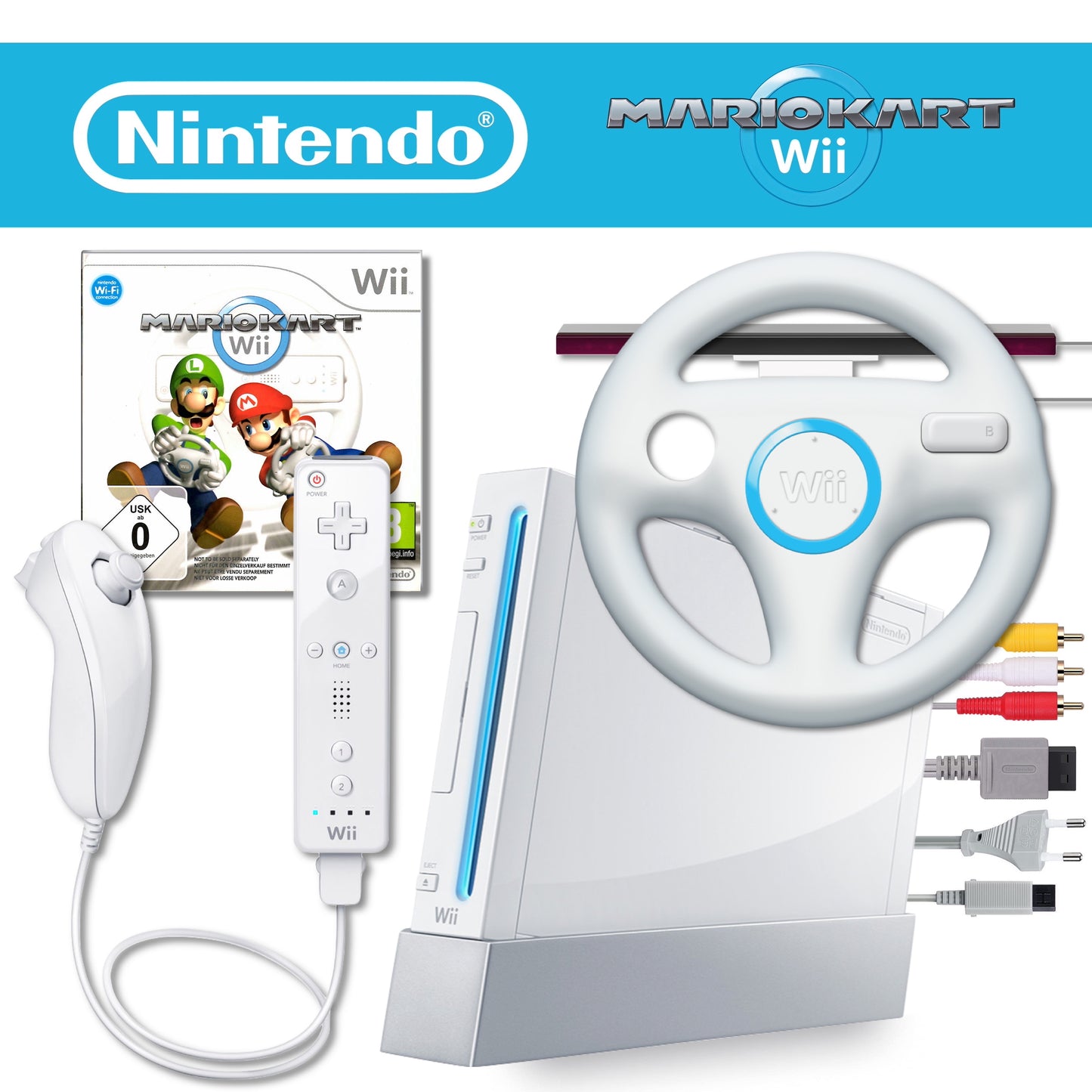 Wii "Mario Kart Pack" inkl. Controller & Mario Kart