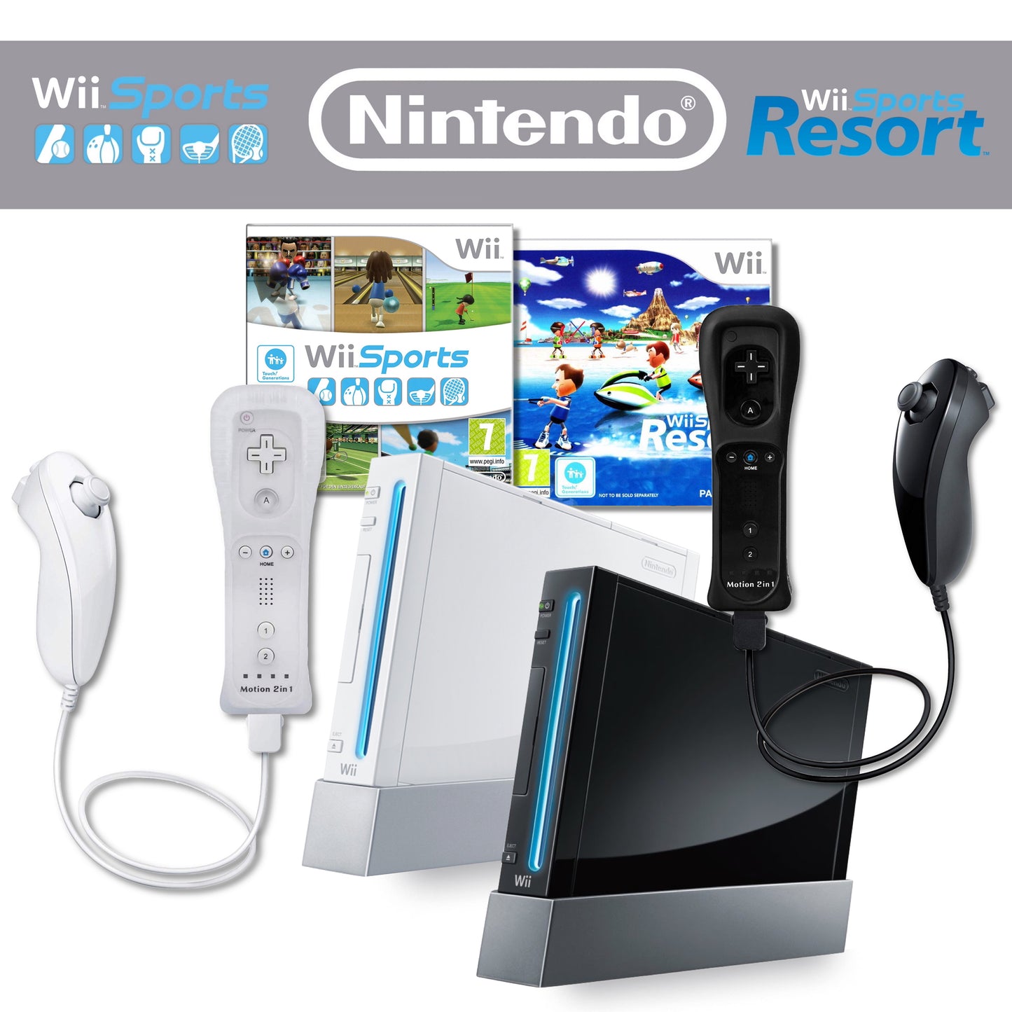 Wii "Sports + Sports Resort Pack" inkl. Controller, Sports & Sports Resort