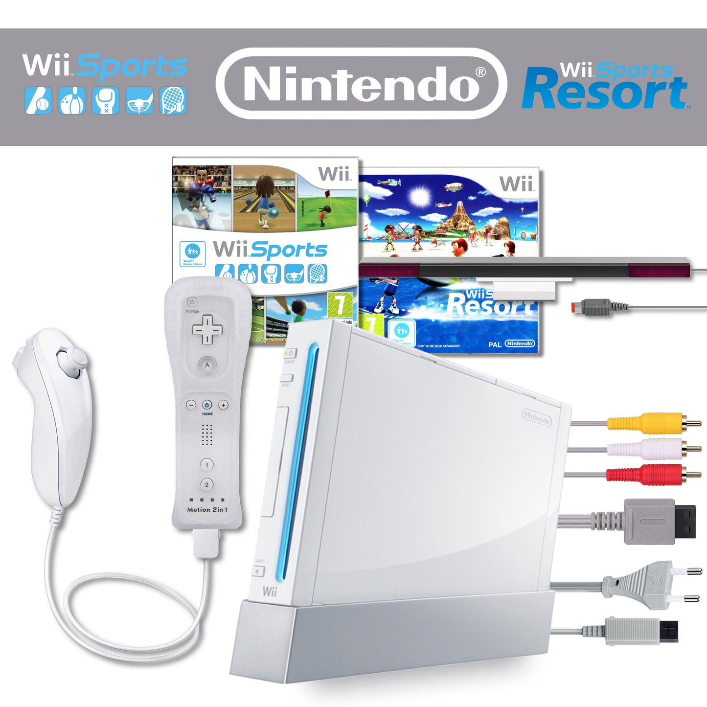 Wii "Sports + Sports Resort Pack" inkl. Controller, Sports & Sports Resort