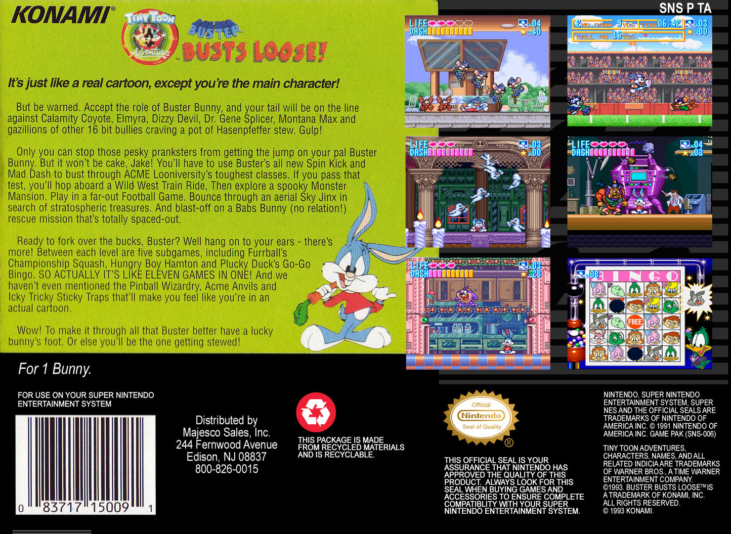 Buster BUSTS LOOSE! - Tiny Toon Adventures