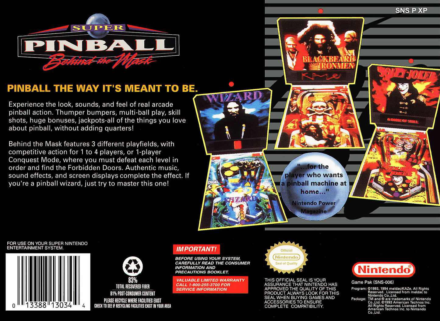 Super Pinball - Behind the Mask
