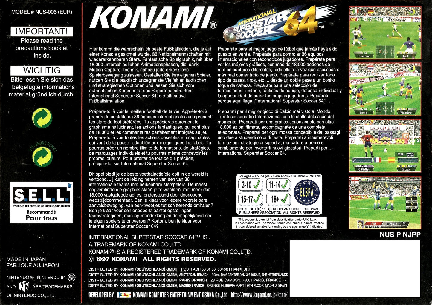 International SuperStar Soccer 64