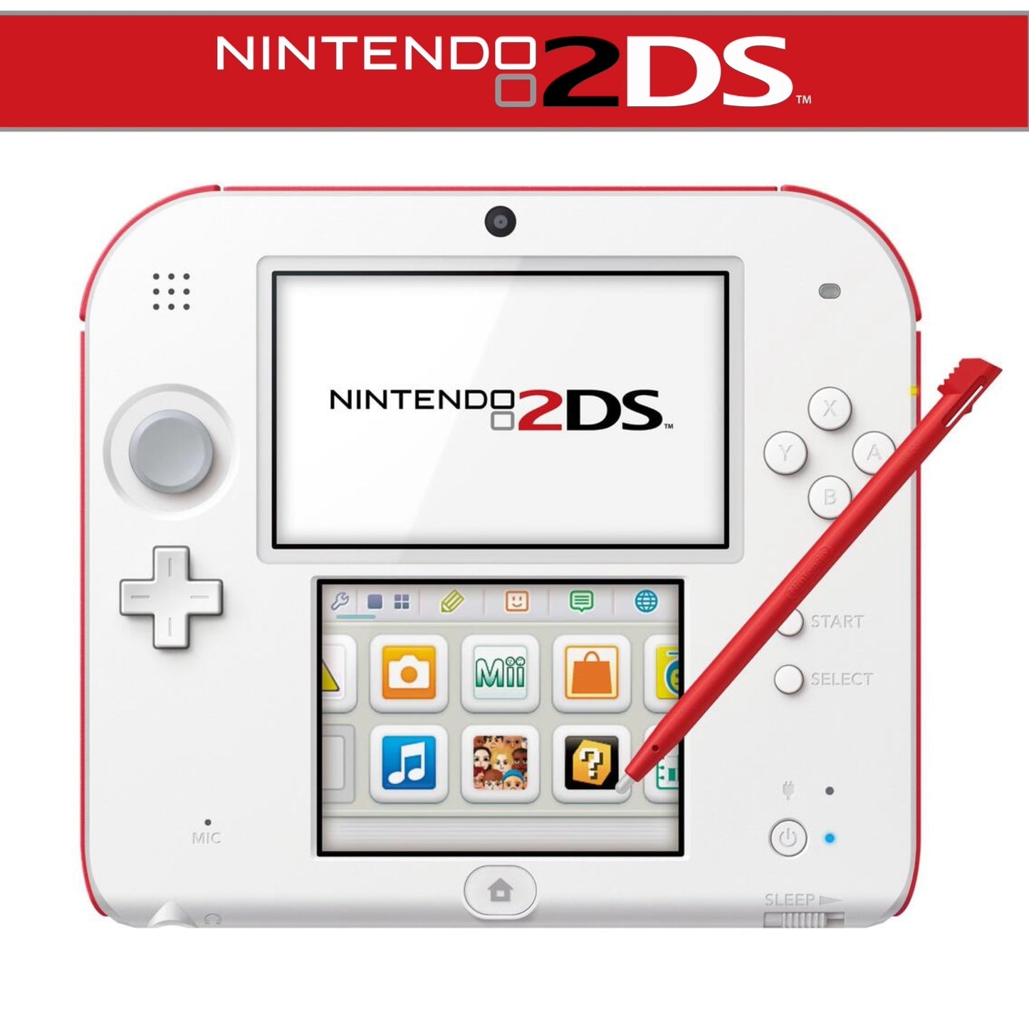 2DS Handheld-Konsole Rot/Weiß in OVP