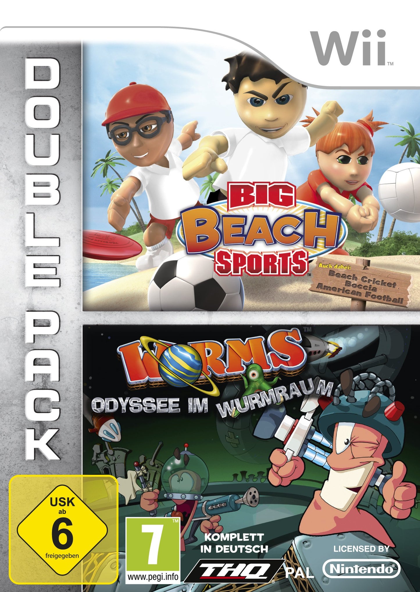 2 in 1 Big Beach Sports + Worms Odyssee im Wurmraum