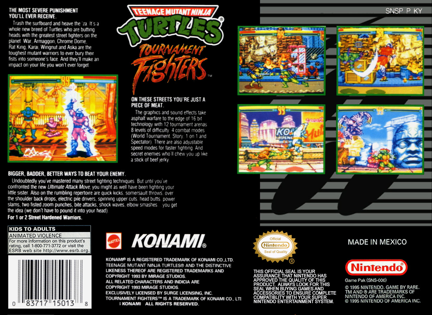 Teenage Mutant Hero Turtles – Tournament Fighters