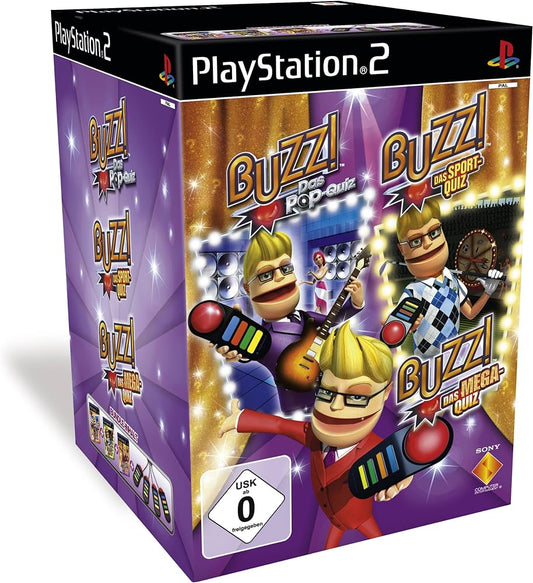 BUZZ! Triple Pack Quiz - inkl. 4 Buzzer in OVP