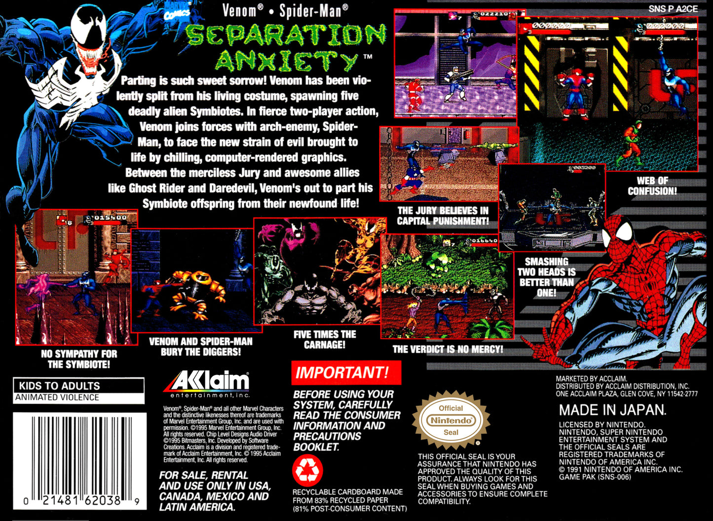 Venom Spider-Man - Separation Anxiety