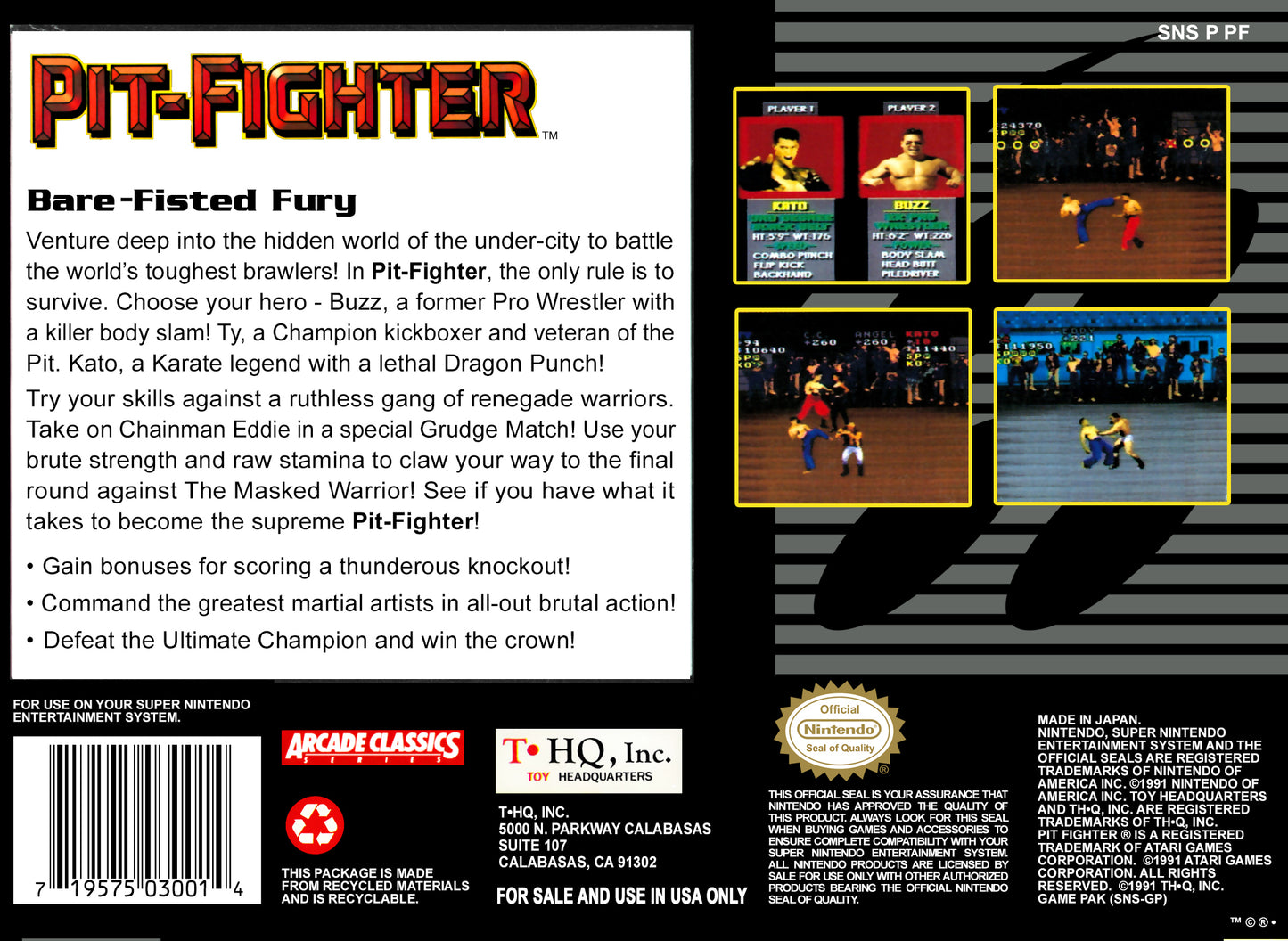 Pit-Fighter [NTSC]
