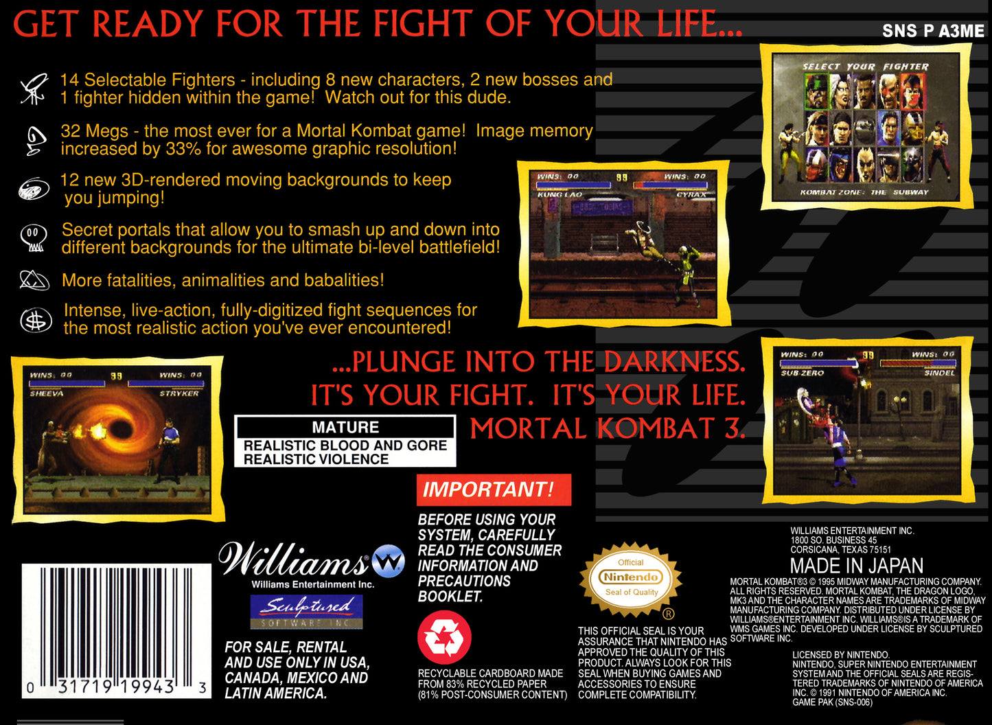 Mortal Kombat 3 [NTSC]