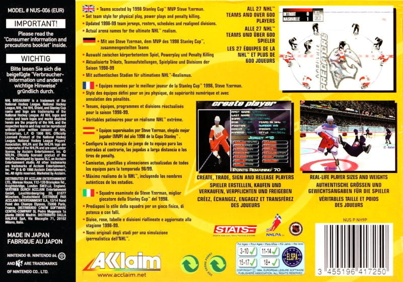 NHL Breakaway 99