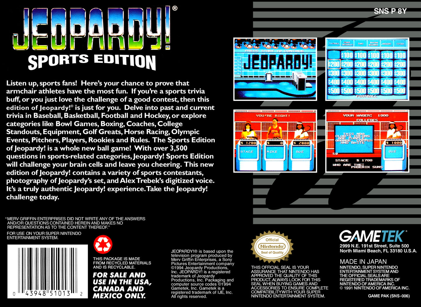 Jeopardy! Sports Edition [NTSC]