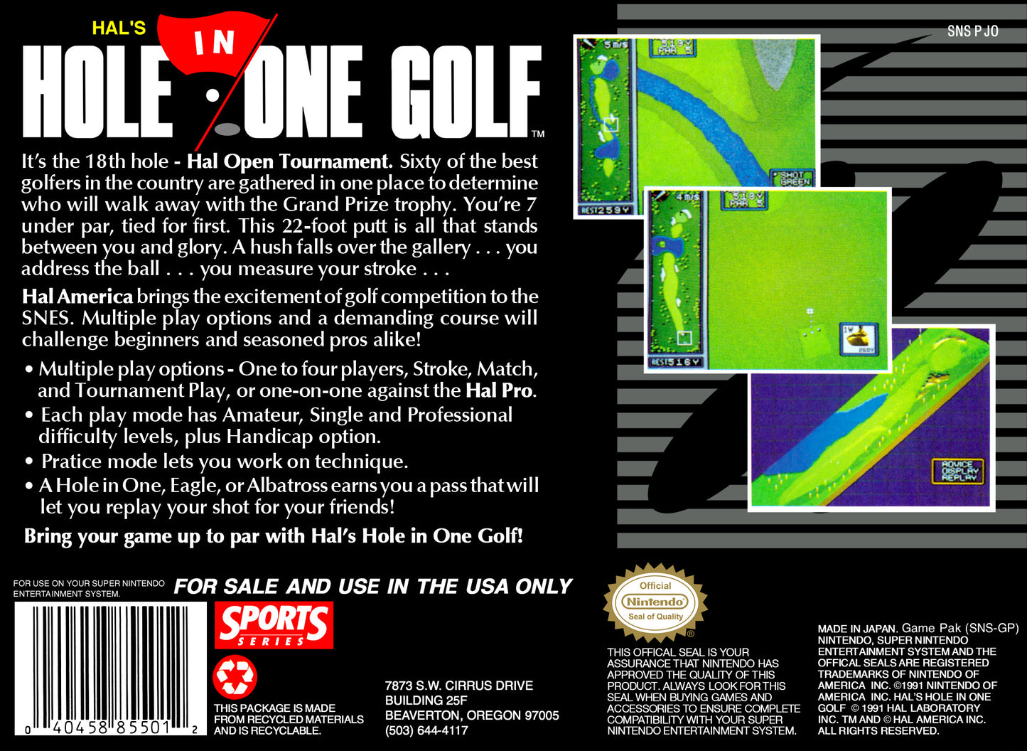 Hal's Hole in One Golf