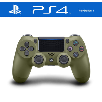 Olivgrüner Sony PlayStation 4-Controller mit ergonomischem Design und reaktionsschnellen Tasten für ein verbessertes Spielerlebnis.
