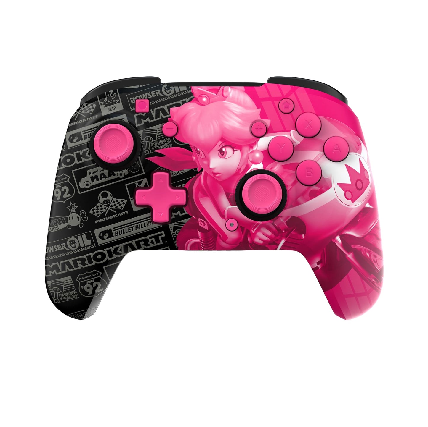 PDP Rematch Glow Grand Prix Peach Wireless Controller