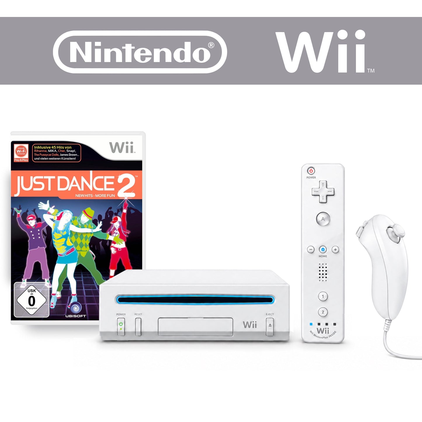 Wii "Just Dance 2 Pack" inkl. Controller