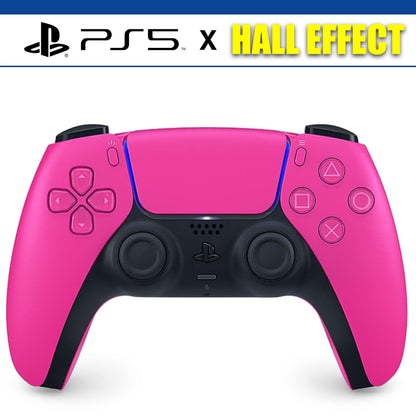 Ein pinker PS5-Controller mit dem Schriftzug "PS5 x Half Effect" als Banner über dem Controller.