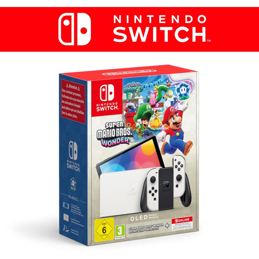 Konsole OLED Weiß + Super Mario Bros. Wonder in OVP