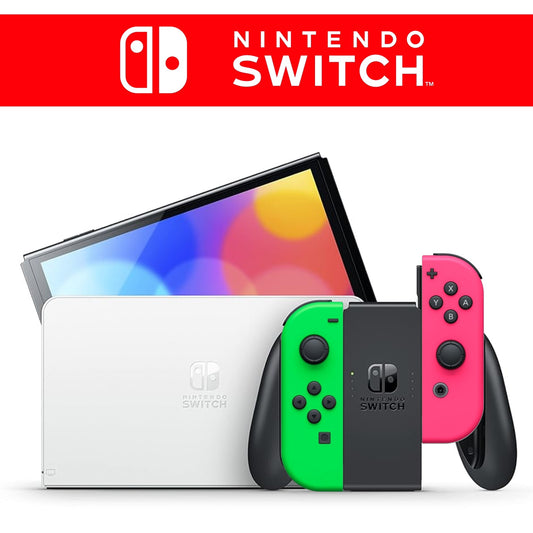 Konsole OLED Neon-Grün / Neon-Pink