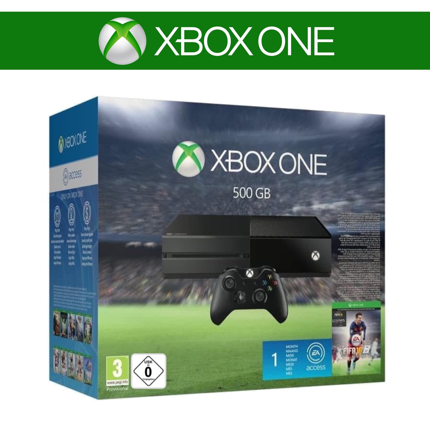 Konsole 500GB + FIFA 16 inkl. ORIGINAL Controller in OVP