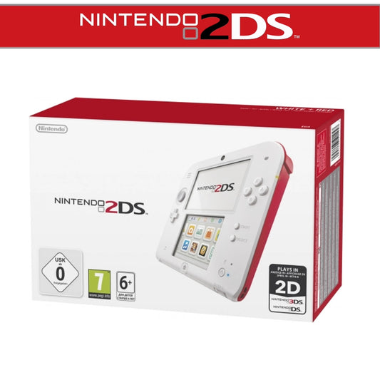 2DS Handheld-Konsole Rot/Weiß in OVP