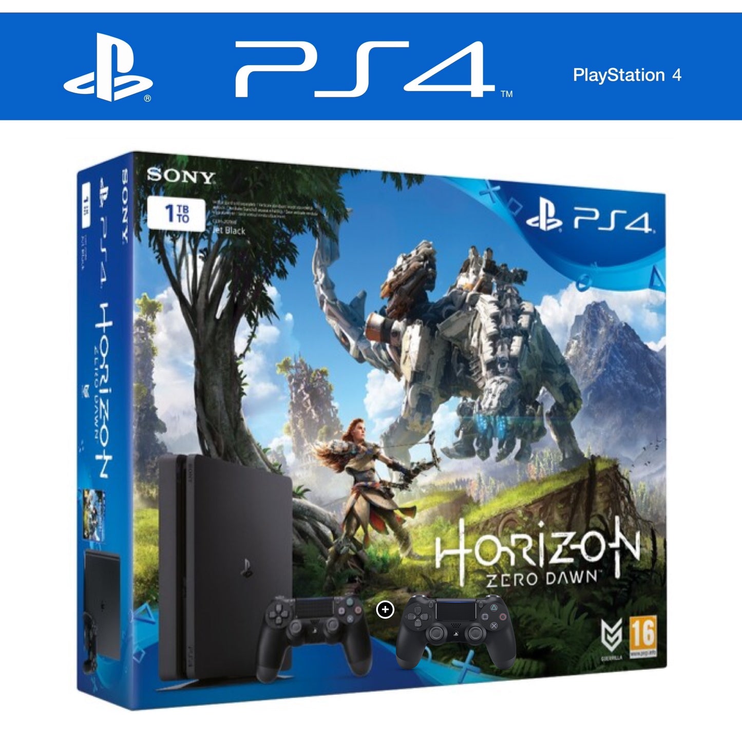Slim Konsole inkl. ORIGINAL Controller in Horizon Zero Dawn OVP inkl. 2. Controller