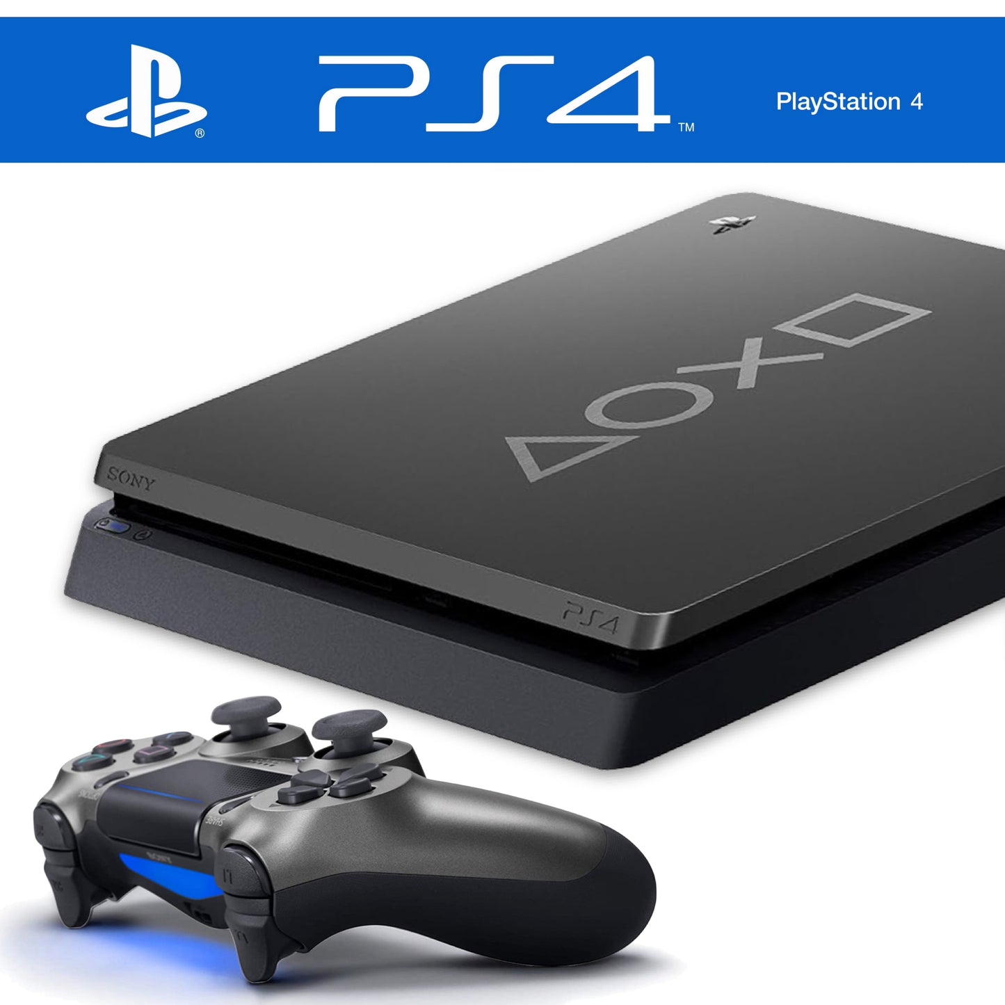 Slim Konsole Days of Play Limited Edition Steel Black inkl. ORIGINAL Controller