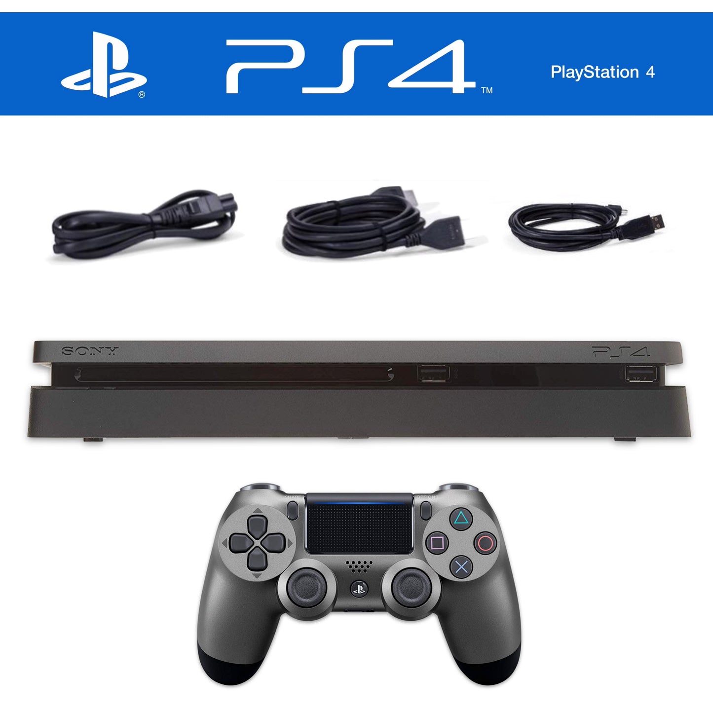Slim Konsole Days of Play Limited Edition Steel Black inkl. ORIGINAL Controller