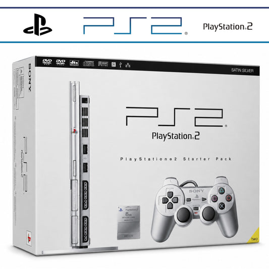 Slim Konsole silber inkl. Controller Starter Pack in OVP