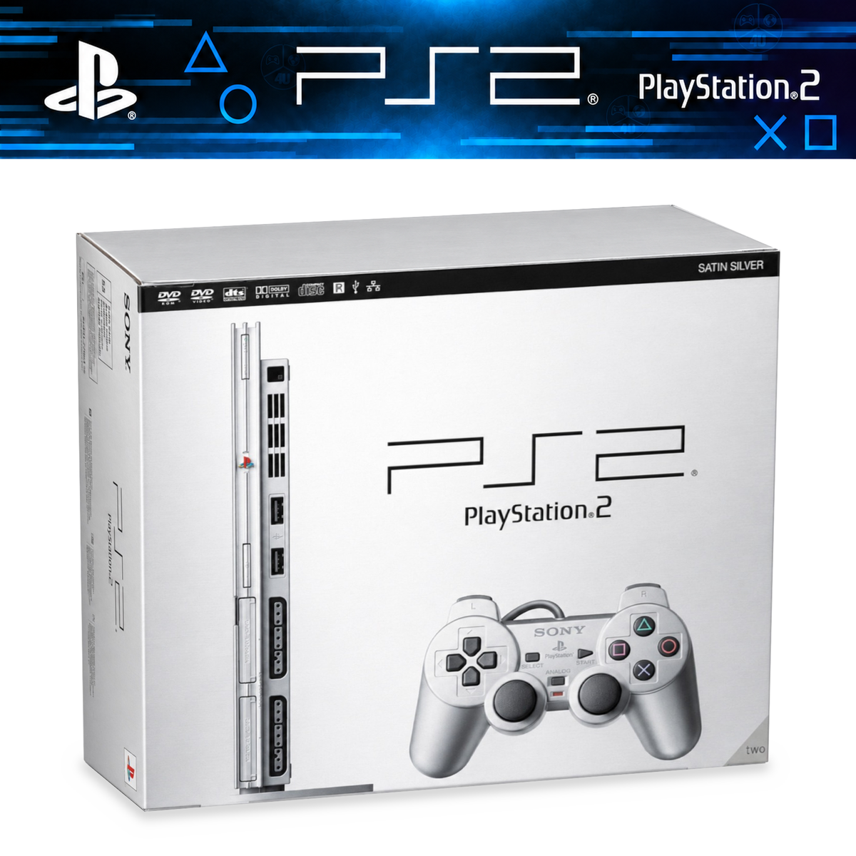 Slim Konsole silber inkl. Controller in OVP