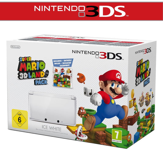 Handheld-Spielekonsole Schnee-Weiß Super Mario 3D Land in OVP