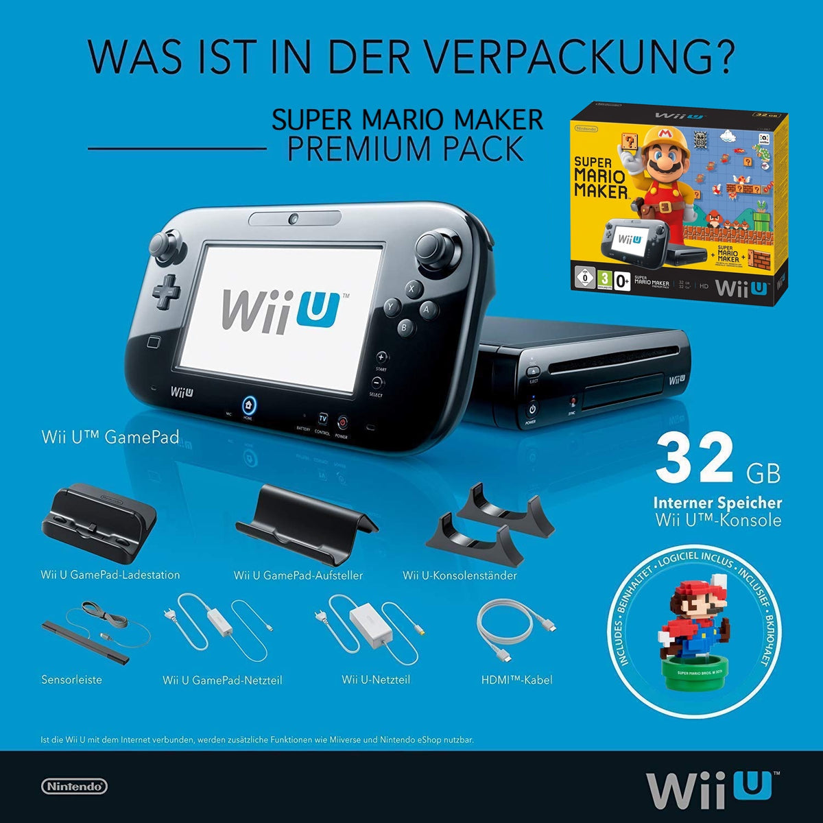 Konsole inkl. GamePad Super Mario Maker Premium Pack in OVP